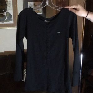 Black Lacoste Henley.